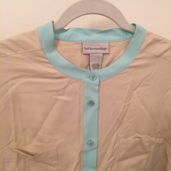 Soft Surroundings 100% Silk Blouse - Picture 3 of 12